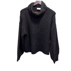 𝅺Seven Sisters  Black Turtleneck Cropped Sweater Size XS